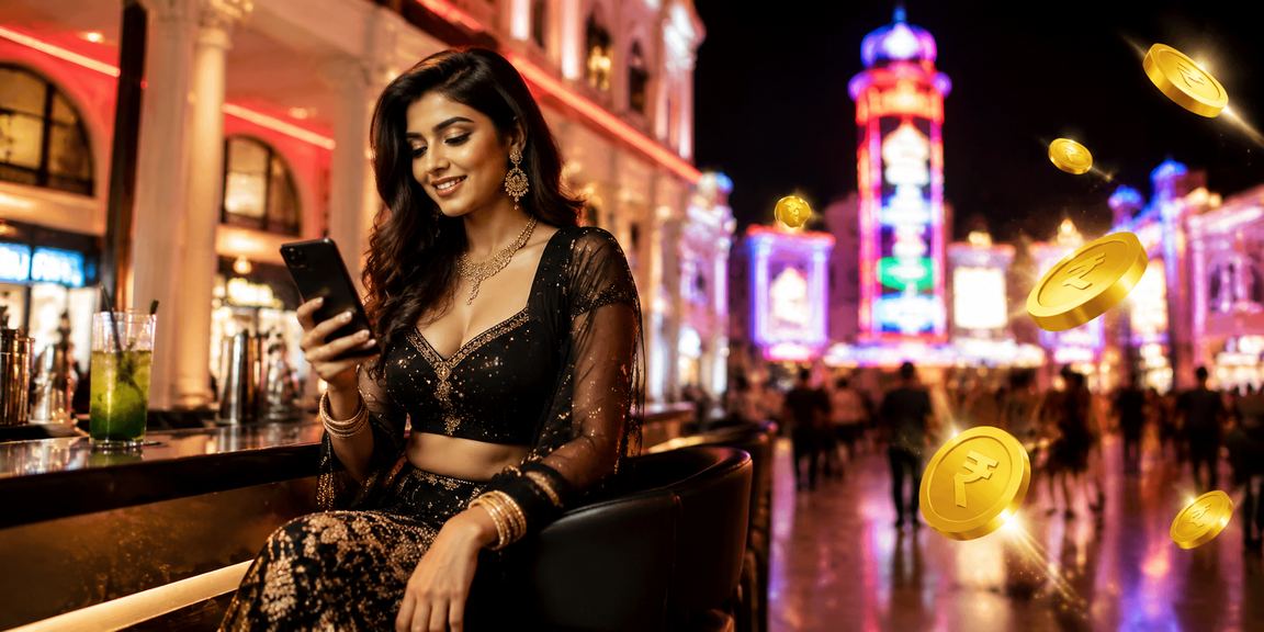 Delhi Connaught Place cricket betting scene with INR displayed