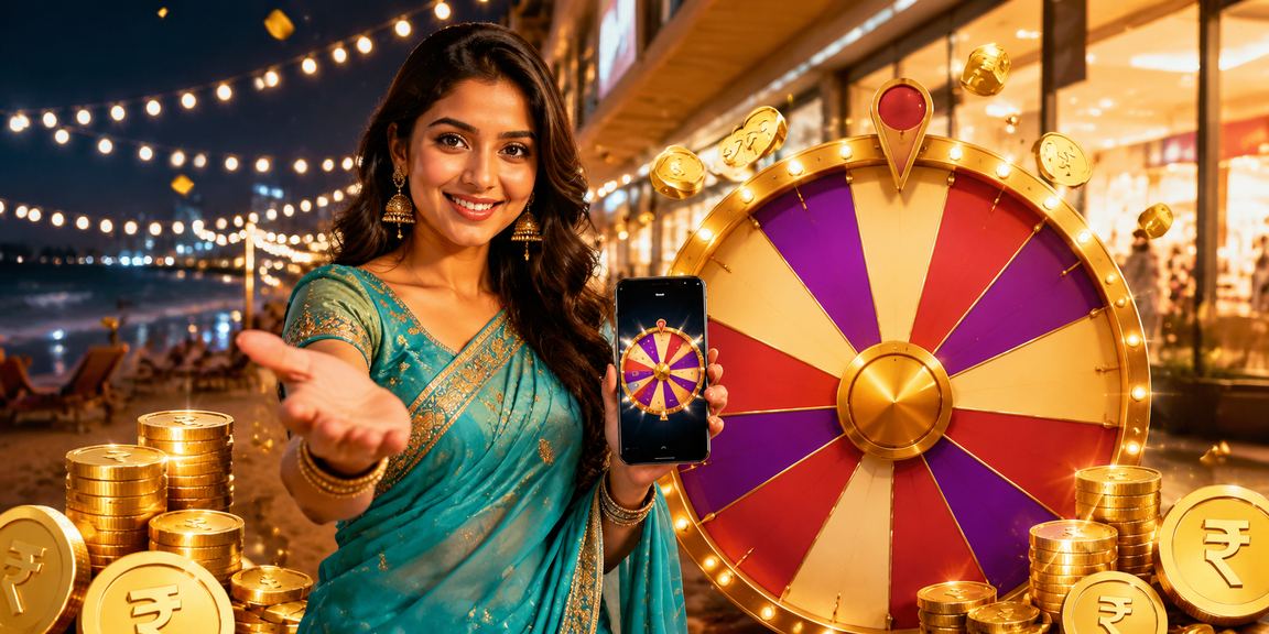 Indian woman enjoying roulette game at casino table
